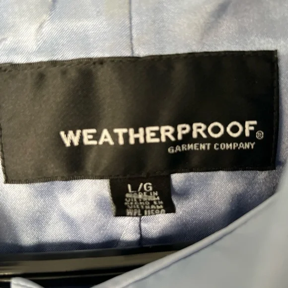 Weatherproof Garment Company Women's Trench Coat Jacket Periwinkle Blue L - Picture 11 of 17